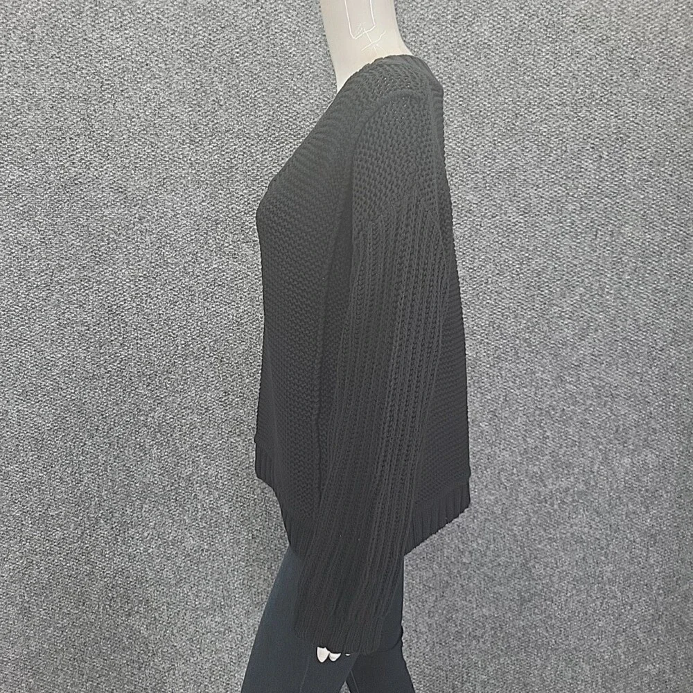 Encore by Idina Menzel Womens Trendy V-Neck Sweater Medium Size Black Pullover